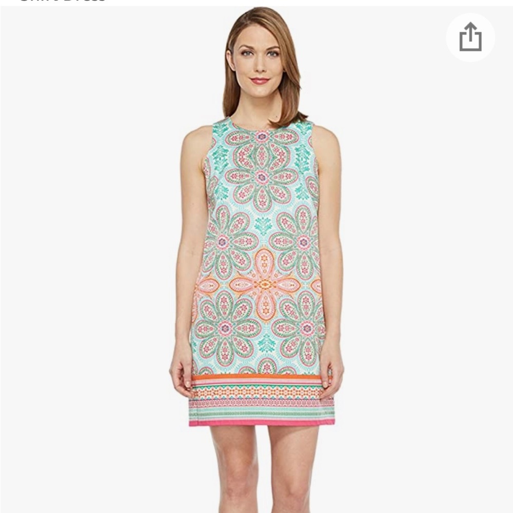 Brightly colored shift dress perfect for Easter or spring events